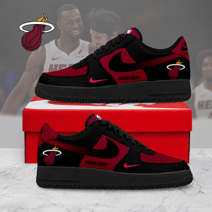 LIMITED EDITION - NEW CUSTOMIZED NBA20 MHE MIAMI HEAT AF1 SNEAKERS