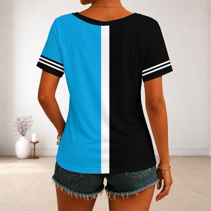 LIMITED EDITION - NEW CUSTOMIZED MLB20 MMS MIAMI MARLINS V-NECK FEMALE SHIRT