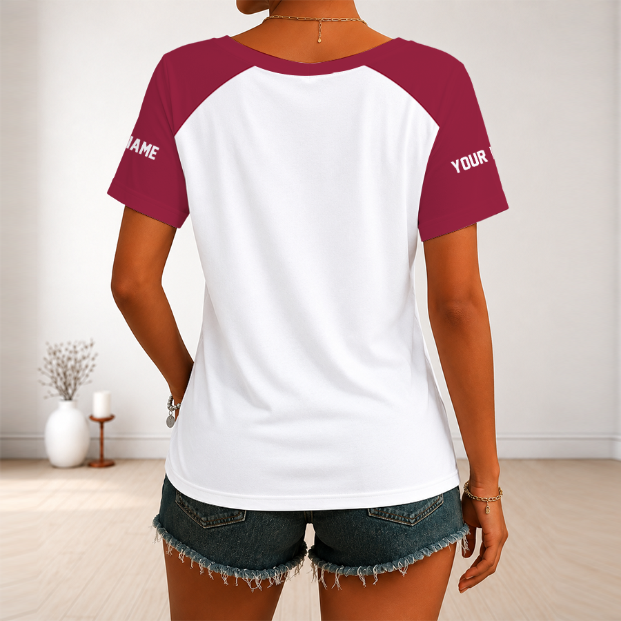 [SPECIAL OFFER] NEW CUSTOMIZED NFL20 ARC ARIZONA CARDINALS V-NECK FEMALE SHIRT
