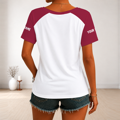 [SPECIAL OFFER] NEW CUSTOMIZED NFL20 ARC ARIZONA CARDINALS V-NECK FEMALE SHIRT