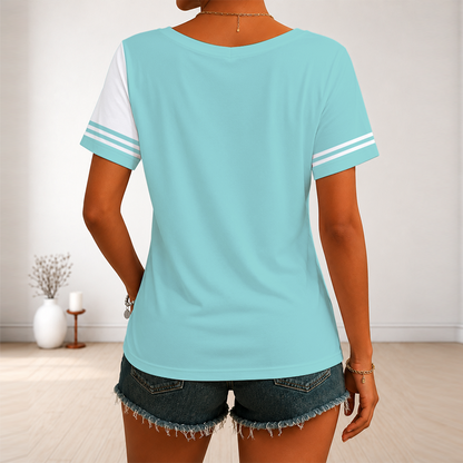 [SUPER SALE] NEW CUSTOMIZED NHL20 STK SEATTLE KRAKEN V-NECK FEMALE SHIRT