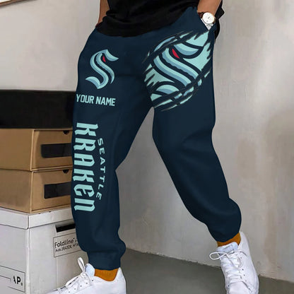 ELITE EDITION - NEW CUSTOMIZED NHL20 STK SEATTLE KRAKEN SWEATPANTS