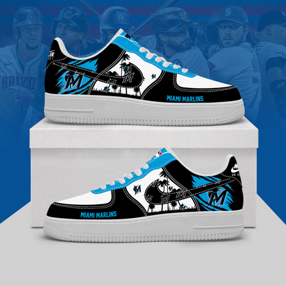 [FLASH SALE] NEW CUSTOMIZED MLB20 MMS MIAMI MARLINS AF1 SHOES
