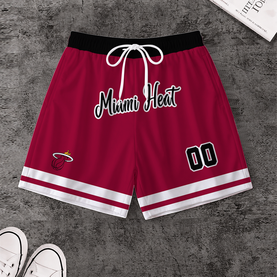 LIMITED EDITION - NEW CUSTOMIZED NBA20 MHE MIAMI HEAT SHORT PANTS