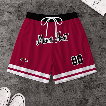 LIMITED EDITION - NEW CUSTOMIZED NBA20 MHE MIAMI HEAT SHORT PANTS