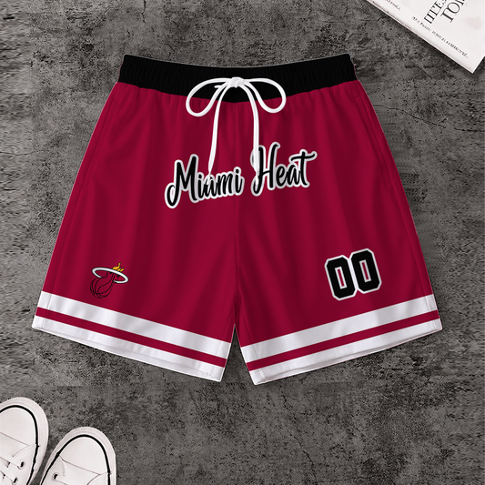 LIMITED EDITION - NEW CUSTOMIZED NBA20 MHE MIAMI HEAT SHORT PANTS