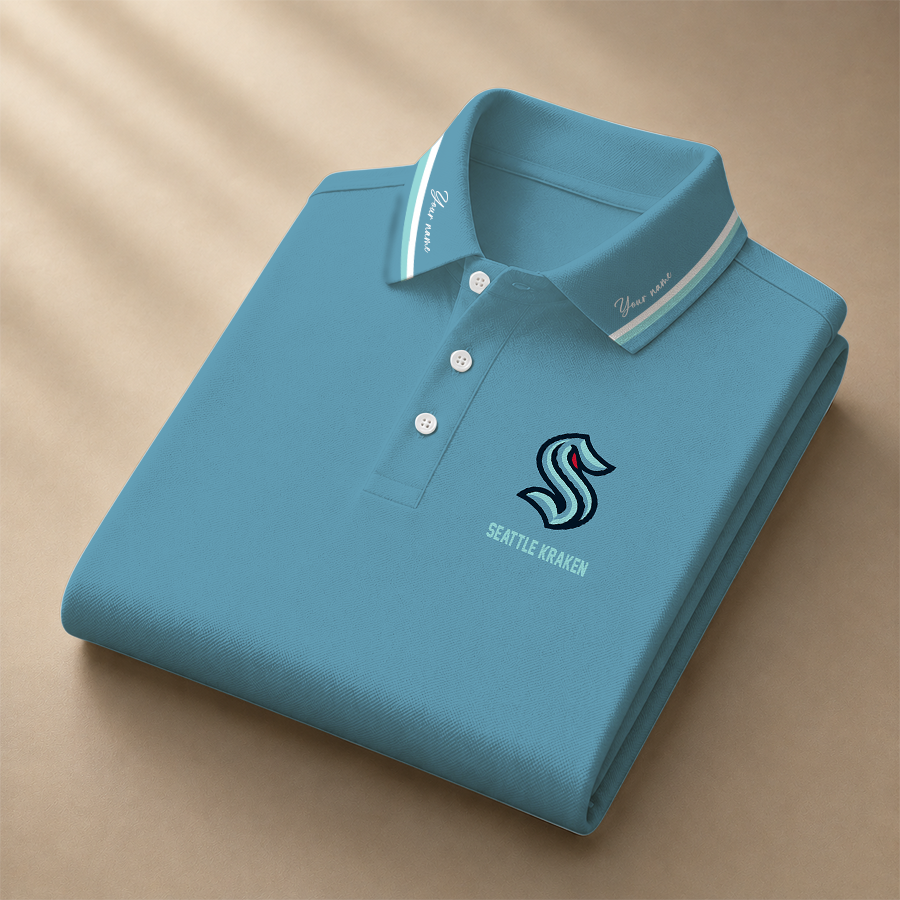 [SUPER SALE] NEW CUSTOMIZED NHL20 STK SEATTLE KRAKEN POLO SHIRT
