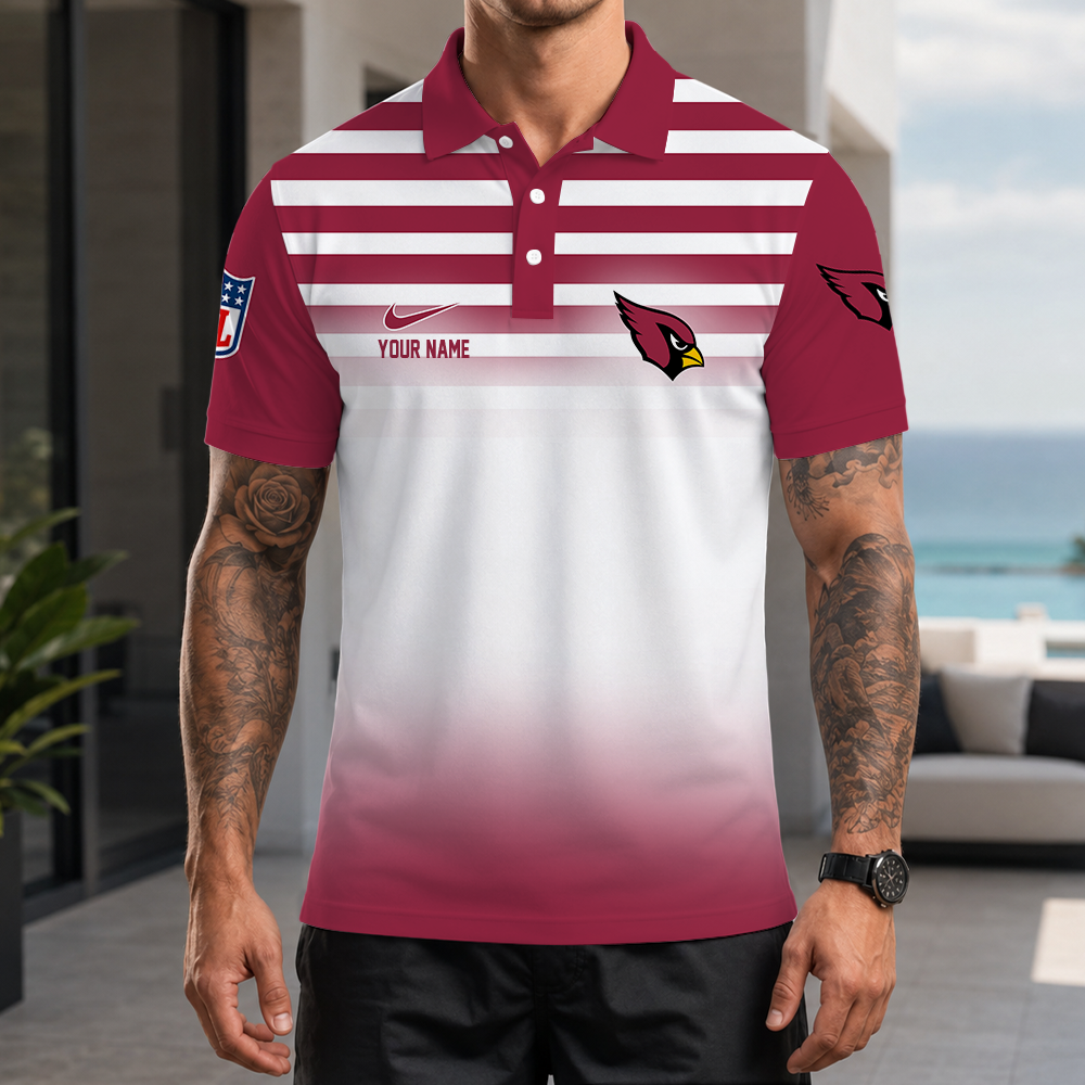 [SPECIAL OFFER] NEW CUSTOMIZED NFL20 ARC ARIZONA CARDINALS POLO SHIRT