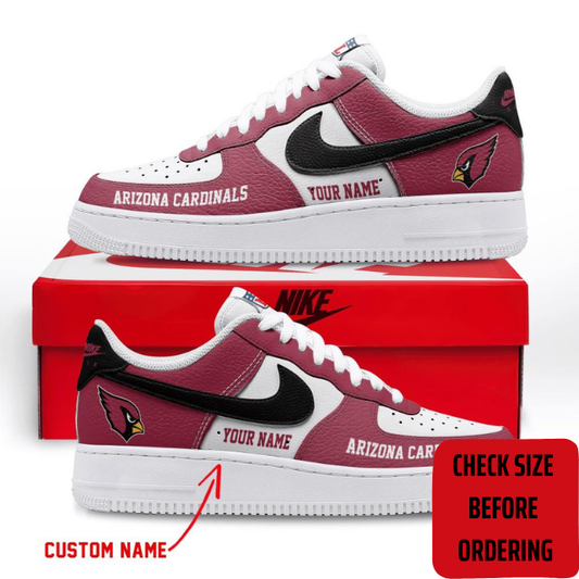 ELITE EDITION - NEW CUSTOMIZED NFL20 ARC ARIZONA CARDINALS AF1 SHOES