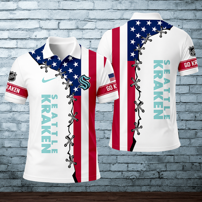 [SUPER SALE] NEW CUSTOMIZED NHL20 STK SEATTLE KRAKEN POLO SHIRT