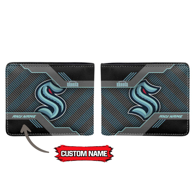 VIRAL EDITION - NEW CUSTOMIZED NHL20 STK SEATTLE KRAKEN LEATHER WALLET