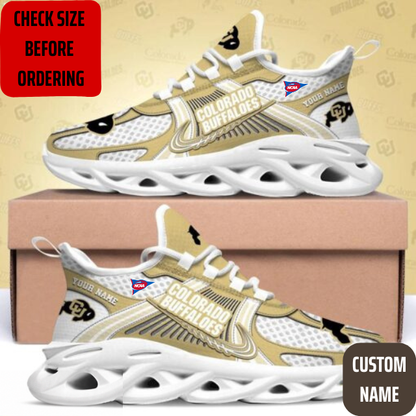 VIRAL EDITION - NEW CUSTOMIZED NCAA FBS20 CRB COLORADO BUFFALOES CLUNKY SNEAKERS