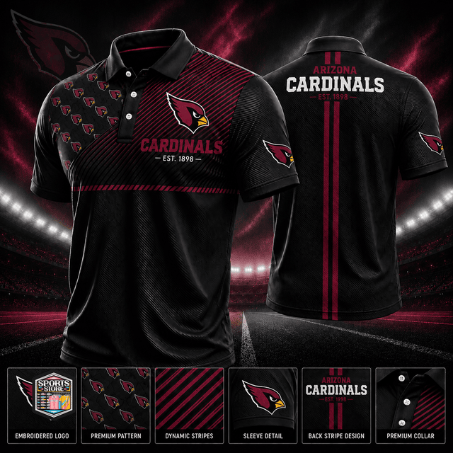 VIRAL EDITION - NEW CUSTOMIZED NFL20 ARC ARIZONA CARDINALS POLO SHIRT, ZIP POLO SHIRT & T-SHIRTS
