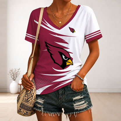 [SPECIAL OFFER] NEW CUSTOMIZED NFL20 ARC ARIZONA CARDINALS V-NECK FEMALE SHIRT