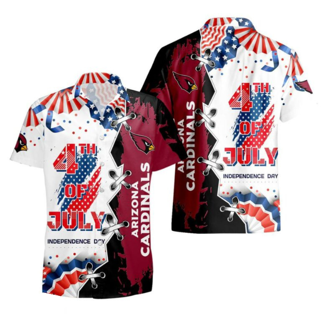 MEGA SALE - NEW CUSTOMIZED NFL20 ARC ARIZONA CARDINALS INDEPENDENCE DAY HAWAIIAN SHIRT
