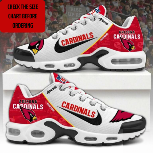 ELITE EDITION - NEW CUSTOMIZED NFL20 ARC ARIZONA CARDINALS AIR MAX PLUS SNEAKERS