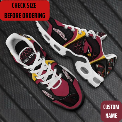 VIRAL EDITION - NEW CUSTOMIZED NFL20 ARC ARIZONA CARDINALS AIR MAX PLUS SNEAKERS