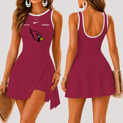 [SPECIAL OFFER] NEW CUSTOMIZED NFL20 ARC ARIZONA CARDINALS WOMEN'S SUMMER SKORT DRESS