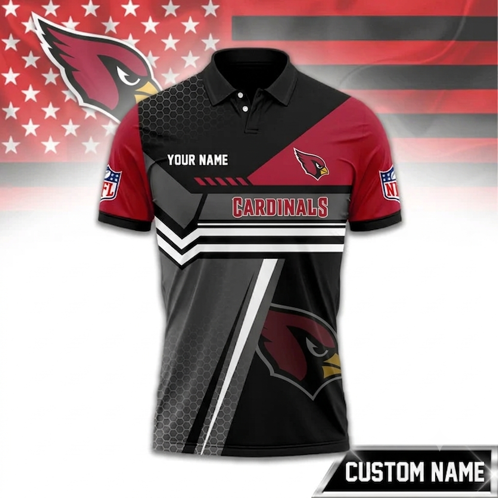 SPECIAL EDITION - NEW CUSTOMIZED NFL20 ARC ARIZONA CARDINALS POLO SHIRT, ZIP POLO SHIRT & T-SHIRTS