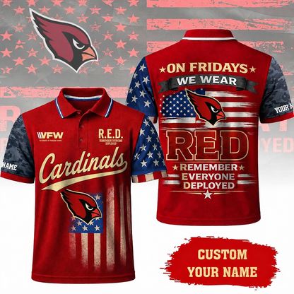VIRAL EDITON - NEW CUSTOMIZED NFL20 ARC ARIZONA CARDINALS INDEPENDENCE DAY POLO SHIRT, ZIP POLO SHIRT & T-SHIRTS