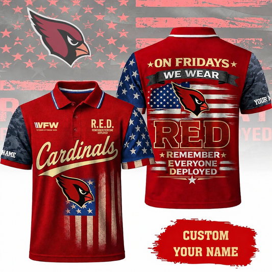 VIRAL EDITON - NEW CUSTOMIZED NFL20 ARC ARIZONA CARDINALS INDEPENDENCE DAY POLO SHIRT, ZIP POLO SHIRT & T-SHIRTS