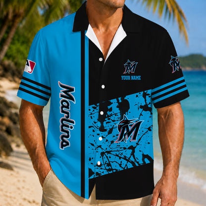 LIMITED EDITION - NEW CUSTOMIZED MLB20 MMS MIAMI MARLINS UNISEX HAWAIIAN SHIRT