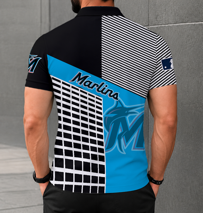 LIMITED EDITION - NEW CUSTOMIZED MLB20 MMS MIAMI MARLINS POLO SHIRT