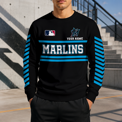 VIRAL EDITION - NEW CUSTOMIZED MLB20 MMS MIAMI MARLINS UNISEX SWEATSHIRT