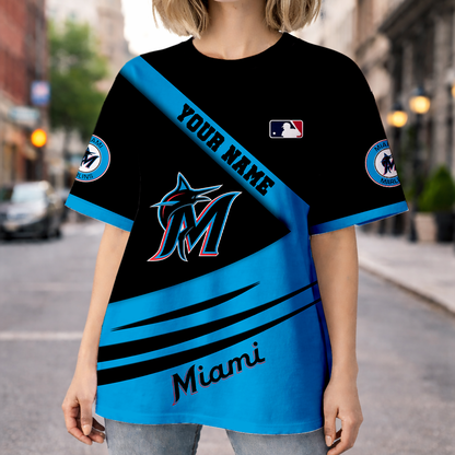 LIMITED EDITION - NEW CUSTOMIZED MLB20 MMS MIAMI MARLINS UNISEX T-SHIRT, POLO, HOODIE & JACKETS