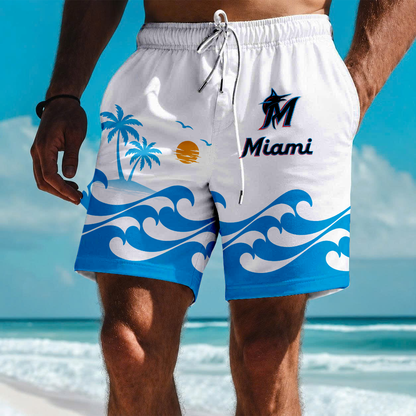 LIMITED EDITION - NEW PREMIUM MLB20 MMS MIAMI MARLINS SHORT PANTS