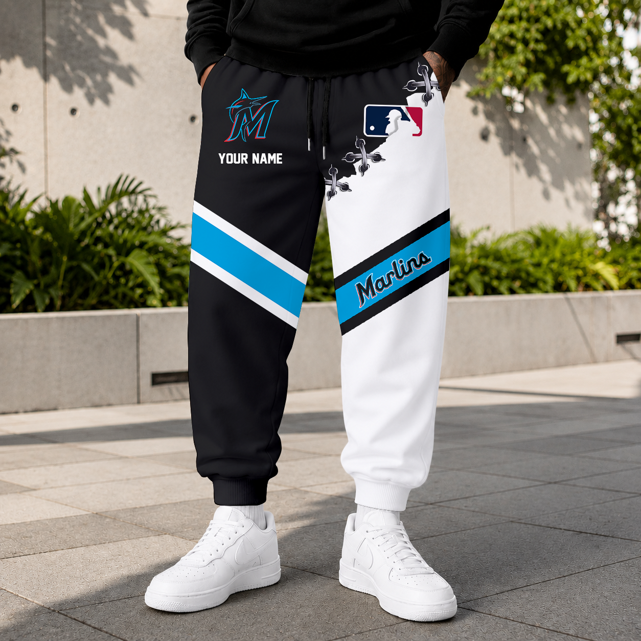 LIMITED EDITION - NEW CUSTOMIZED MLB20 MMS MIAMI MARLINS SWEATPANTS