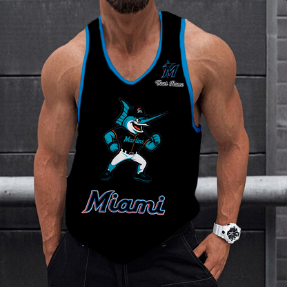 LIMITED EDITION - NEW CUSTOMIZED MLB20 MIAMI MARLINS UNISEX TANK TOP