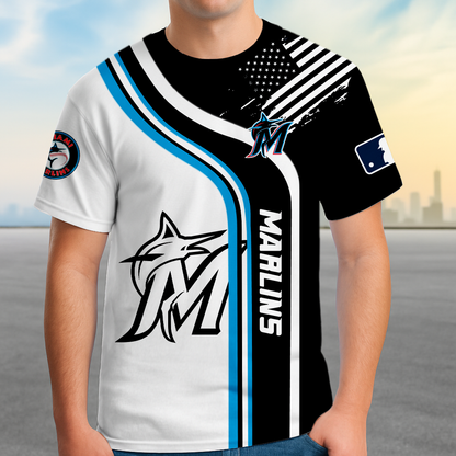 ELITE EDITION - NEW CUSTOMIZED MLB20 MMS MIAMI MARLINS POLO SHIRT, ZIP POLO SHIRT & T-SHIRTS