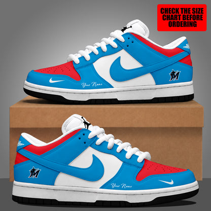 [FLASH SALE] NEW CUSTOMIZED MLB20 MMS MIAMI MARLINS DUNK LOW SHOES