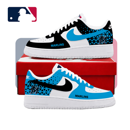 VIRAL EDITION - NEW CUSTOMIZED MLB20 MMS MIAMI MARLINS AF1 SHOES