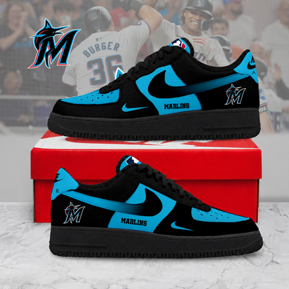 MEGA SALE - NEW CUSTOMIZED MLB20 MMS MIAMI MARLINS AF1 SHOES