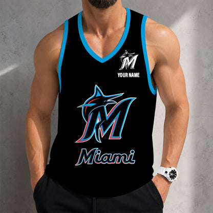 SPECIAL EDITION - NEW CUSTOMIZED MLB20 MIAMI MARLINS UNISEX TANK TOP