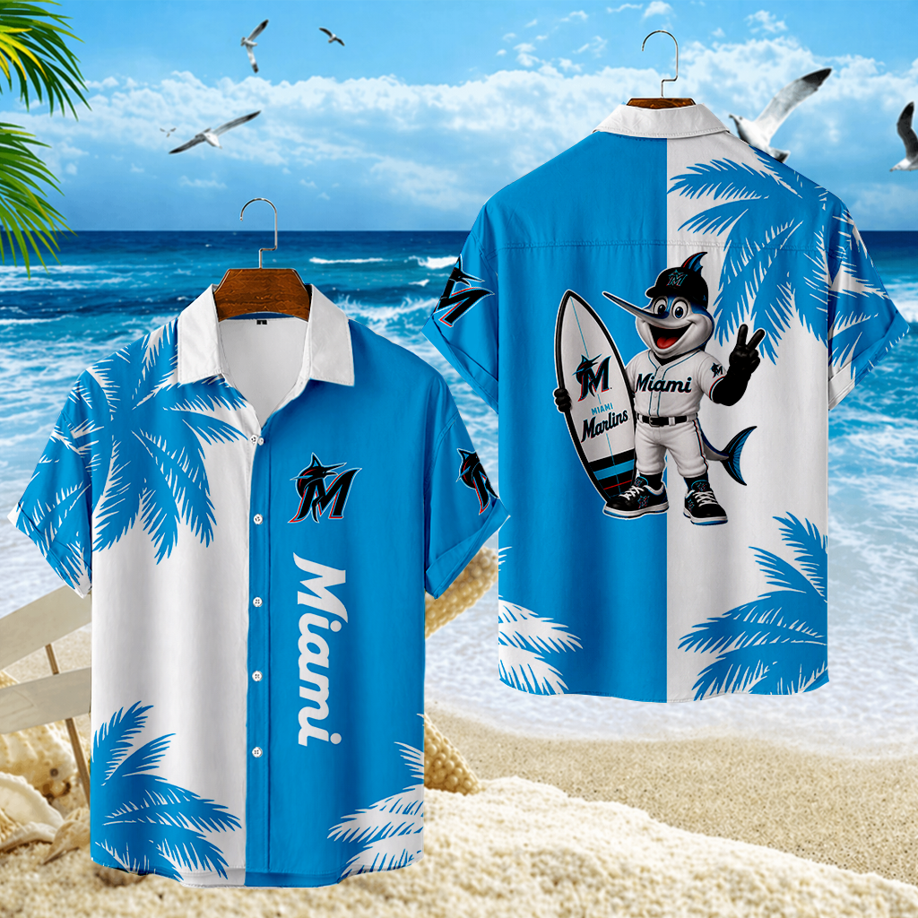 LIMITED EDITION - NEW CUSTOMIZED MLB20 MMS MIAMI MARLINS UNISEX HAWAIIAN SHIRT