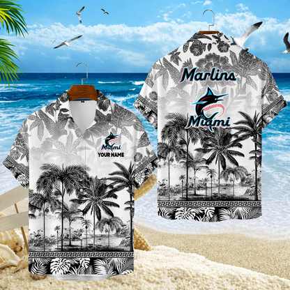 LIMITED EDITION - NEW CUSTOMIZED MLB20 MMS MIAMI MARLINS UNISEX HAWAIIAN SHIRT