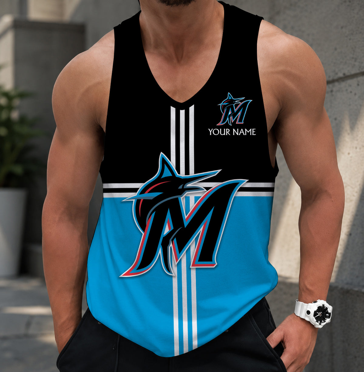 LIMITED EDITION - NEW CUSTOMIZED MLB20 MIAMI MARLINS UNISEX TANK TOP