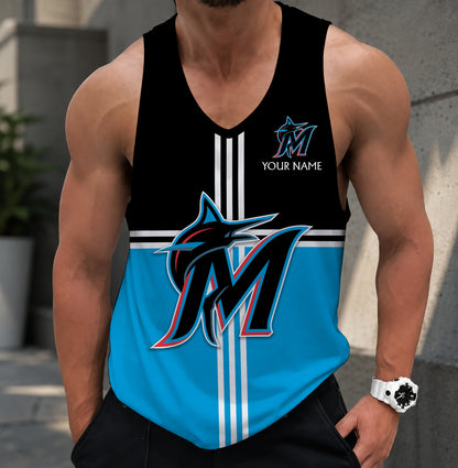 LIMITED EDITION - NEW CUSTOMIZED MLB20 MIAMI MARLINS UNISEX TANK TOP