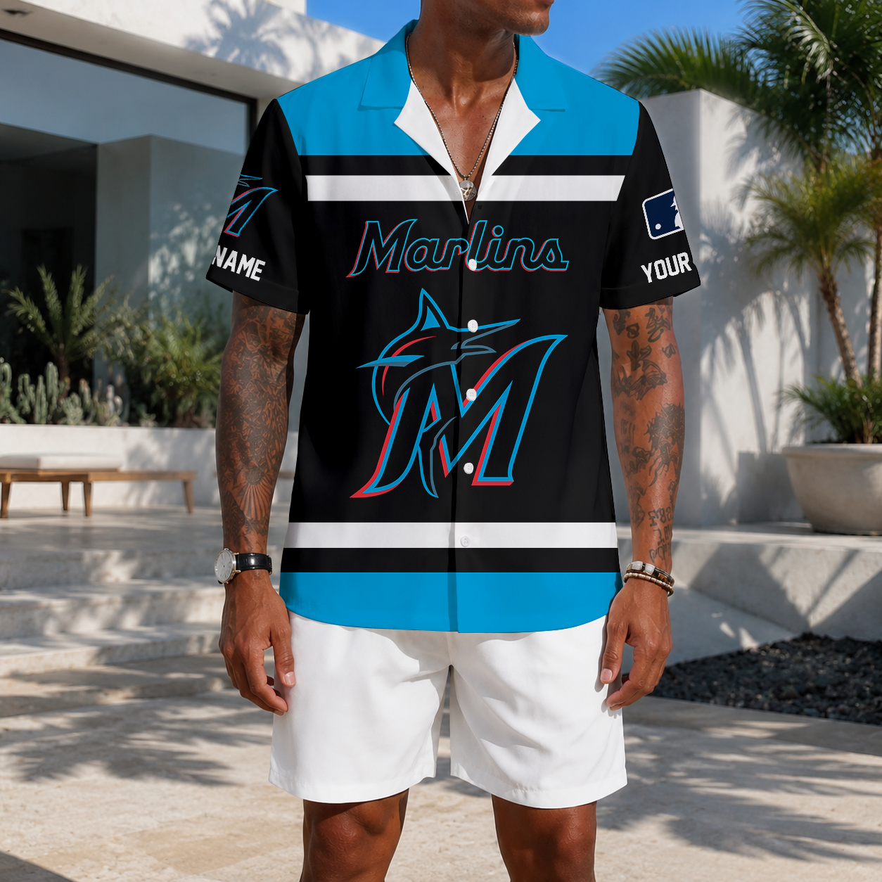 LIMITED EDITION - NEW CUSTOMIZED MLB20 MMS MIAMI MARLINS UNISEX HAWAIIAN SHIRT