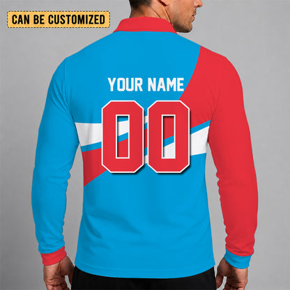 [FLASH SALE] NEW CUSTOMIZED MLB20 MMS MIAMI MARLINS MEN'S LONG SLEEVE POLO