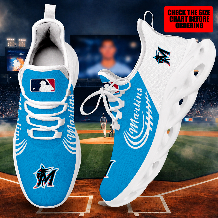 [FLASH SALE] NEW CUSTOMIZED MLB20 MMS MIAMI MARLINS MAX SOUL SHOES