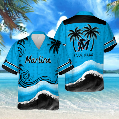 LIMITED EDITION - NEW CUSTOMIZED MLB20 MMS MIAMI MARLINS UNISEX HAWAIIAN SHIRT