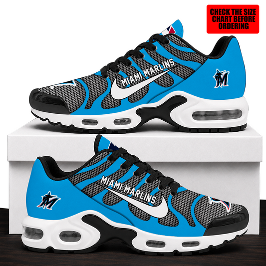 [FLASH SALE] NEW CUSTOMIZED MLB20 MMS MIAMI MARLINS AIR MAX PLUS SNEAKERS