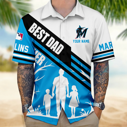 LIMITED EDITION - NEW CUSTOMIZED MLB20 MMS MIAMI MARLINS UNISEX HAWAIIAN SHIRT