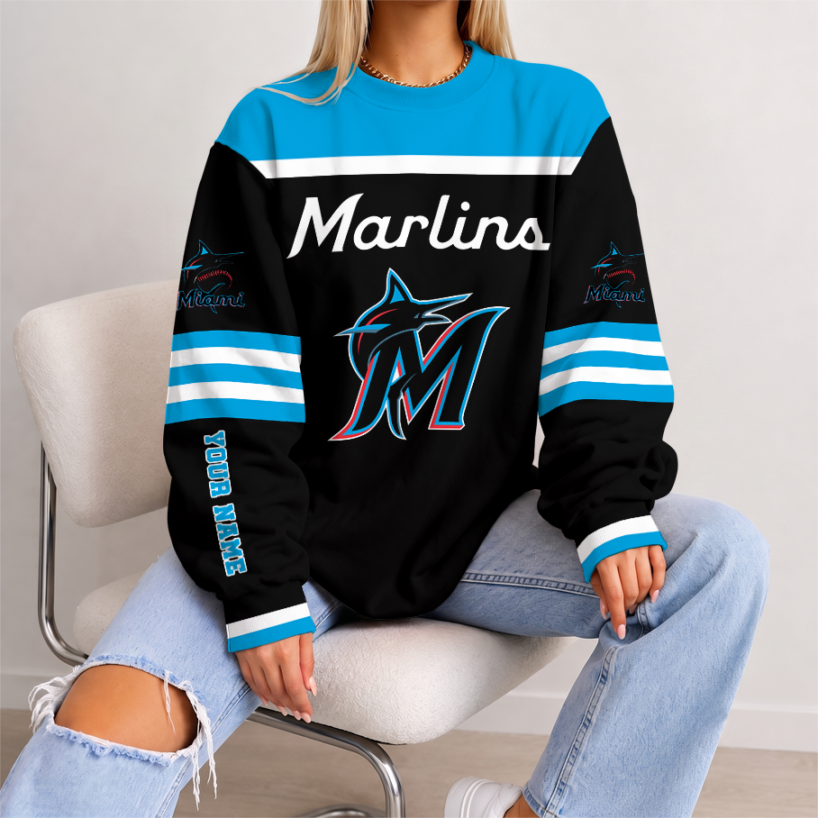 [FLASH SALE] NEW CUSTOMIZED MLB20 MMS MIAMI MARLINS UNISEX SWEATSHIRT