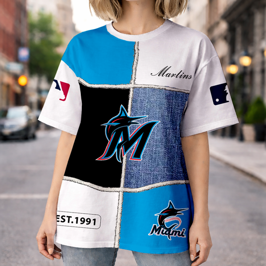 LIMITED EDITION - NEW CUSTOMIZED MLB20 MMS MIAMI MARLINS UNISEX T-SHIRT, POLO, HOODIE & JACKETS