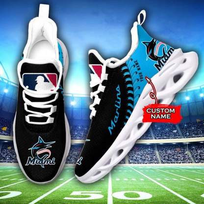 [FLASH SALE] NEW CUSTOMIZED MLB20 MMS MIAMI MARLINS MAX SOUL SHOES